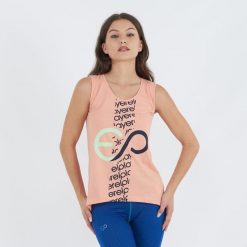 Top treningowy BUBLE z bawełny damski. Czerwone obuwie sportowe damskie ELPLAYER, bez wzorów, z bawełny, na fitness i siłownię. Za 43.00 zł.