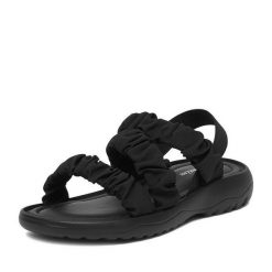 Sandały DeeZee. Czarne sandały dziewczęce DeeZee, bez zapięcia. Za 79.99 zł.