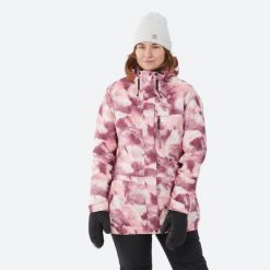 Kurtka snowboardowa damska Dreamscape SNB 100. Kurtki damskie DREAMSCAPE, m, bez wzorów, z materiału, bez kaptura, narciarskie. Za 299.99 zł.