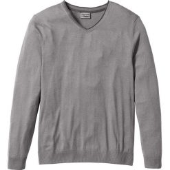 Sweter z kaszmirem i dekoltem w serek, Regular Fit bonprix dymny szary. Swetry przez głowę męskie marki bonprix. Za 54.99 zł.