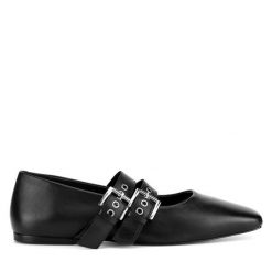 Baleriny GINO ROSSI. Czarne baleriny damskie Gino Rossi, bez wzorów, bez obcasa. Za 279.99 zł.