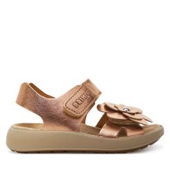 Sandały Primigi. Brązowe sandały dziewczęce Primigi, bez zapięcia. Za 209.99 zł.