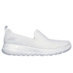 Buty Skechers Go Walk Joy 15600WHT białe. Białe obuwie sportowe damskie bez wzorów, z meshu, na jogę i pilates. Za 393.78 zł.