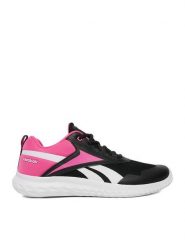 Reebok Buty do biegania REEBOK RUSH RUNNER 5 IF7925 Czarny. Czarne buty sportowe dziewczęce Reebok, bez wzorów, z materiału, bez zapięcia, do biegania. Za 219.99 zł.
