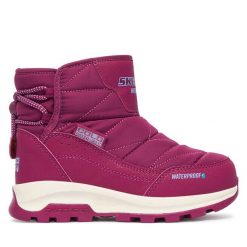 Śniegowce Skechers. Fioletowe śniegowce dziewczęce Skechers, bez zapięcia. Za 359.99 zł.