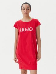 Liu Jo Beachwear Sukienka codzienna VA5194 JS003 Czerwony Regular Fit. Czerwone sukienki damskie Liu Jo Beachwear, na co dzień, m, bez wzorów, z bawełny, bez kołnierzyka, bez ramiączek, proste. Za 239.99 zł.