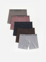 5 pack bokserek Long - jasnofioletowy. Fioletowe bokserki męskie Reserved, l, bez wzorów. Za 109.99 zł.