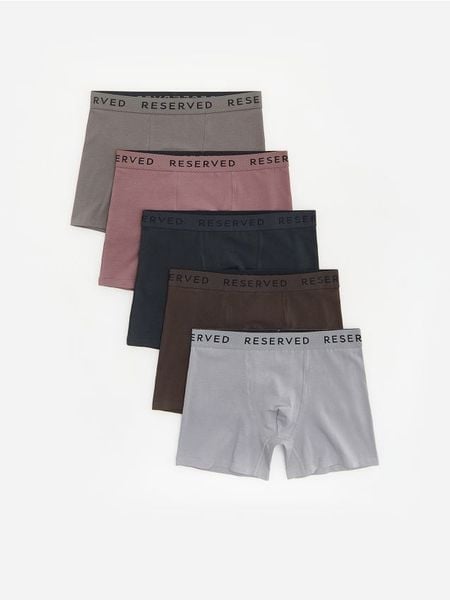 5 pack bokserek Long - jasnofioletowy. Fioletowe bokserki męskie Reserved, l, bez wzorów. Za 109.99 zł.