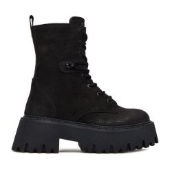 Trzewiki G-Star Raw. Czarne botki damskie G-Star Raw, retro, bez obcasa, na płaskiej podeszwie, bez zapięcia. Za 369.99 zł.