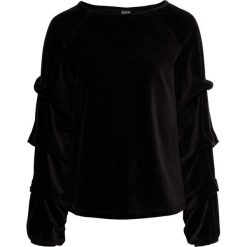 Shirt w optyce aksamitu bonprix czarny. Bluzki damskie bonprix. Za 49.99 zł.