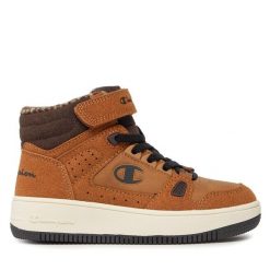 Sneakersy Champion. Żółte buty zimowe chłopięce Champion, bez wzorów, bez zapięcia. Za 129.99 zł.