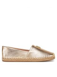 Tommy Hilfiger Espadryle FW0FW08652 Złoty. Żółte espadryle damskie Tommy Hilfiger, bez wzorów, ze skóry, bez obcasa, bez zapięcia. Za 289.99 zł.