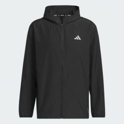 Kurtka Run It. Czarne kurtki męskie Adidas, s, bez wzorów, sportowe, bez kaptura. Za 284.05 zł.
