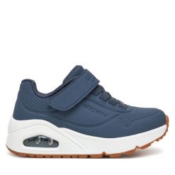 Sneakersy Skechers. Niebieskie trampki i tenisówki chłopięce Skechers, bez wzorów, bez zapięcia. Za 169.99 zł.