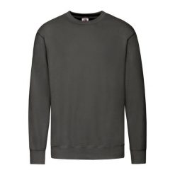 Lekka Bluza Rozpinana Unisex Dla Dorosłych. Szare bluzy męskie Fruit of the Loom, m, bez wzorów, bez kaptura. Za 71.99 zł.