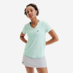 Koszulka tenisowa damska Kuikma Dry. Niebieskie koszulki sportowe damskie KUIKMA, m, bez wzorów, z elastanu, eleganckie, bez kołnierzyka. Za 59.99 zł.