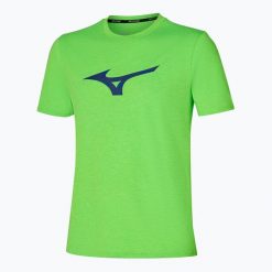 Koszulka do biegania męska Mizuno Core RB Tee. Zielone koszulki sportowe męskie Mizuno, m, bez wzorów, z materiału, bez kołnierzyka, bez ramiączek, do biegania. Za 94.99 zł.