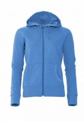 Clique Loris Women bluza damska z kapturem i suwakiem ze slub cotton – polar. Niebieskie bluzy damskie CLIQUE, s, bez wzorów, z polaru, z kapturem. Za 162.02 zł.