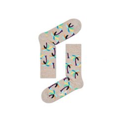 Skarpetki Happy Socks PLM01-1001. Brązowe skarpety męskie Happy Socks, z bawełny. Za 24.43 zł.