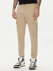 Jack & Jones Joggery Marco 12186889 Beżowy Slim Fit. Brązowe spodnie materiałowe męskie Jack & Jones, m, bez wzorów, z bawełny. Za 189.99 zł.