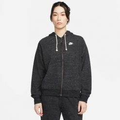 Bluza sportowa damska Nike Gym Vintage. Czarne bluzy sportowe damskie Nike, s, bez wzorów, z bawełny, z kapturem. Za 344.05 zł.