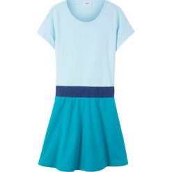 Sukienka shirtowa bonprix niebieski topaz - kobaltowo-ciemnoturkusowy. Sukienki dla dziewczynek marki bonprix. Za 44.99 zł.