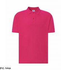 JHK Męskie polo z krótkim rękawem 100% stabilizowana bawełna, fuksja M. Czerwone koszulki polo męskie JHK, m, bez wzorów, z bawełny, bez ramiączek. Za 27.74 zł.