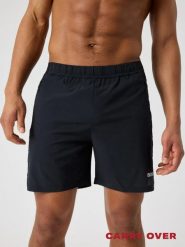 BORG ZIP 7" SHORTS krótkie spodenki z recyklingowanego poliestru – BLACK BEAUTY. Czarne krótkie spodenki sportowe męskie Björn Borg, m, bez wzorów, na fitness i siłownię. Za 234.50 zł.