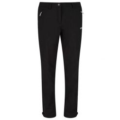 Spodnie damskie Geo Softshell II. Czarne spodnie sportowe damskie Regatta, xs, bez wzorów, z softshellu, trekkingowe. Za 308.50 zł.
