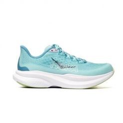 Buty do biegania damskie Hoka One One Mach 6. Niebieskie obuwie sportowe damskie Hoka One One, bez wzorów, z materiału, do biegania. Za 929.00 zł.