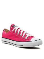 Converse Trampki Chuck Taylor All Star Ox A06569C Różowy. Czerwone trampki i tenisówki damskie Converse, bez wzorów, z materiału, retro, bez zapięcia. Za 219.99 zł.