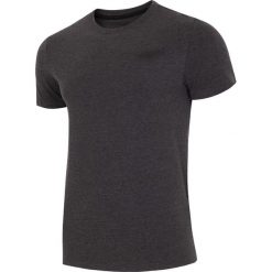 T-shirt męski TSM002 - ciemny szary melanż. Szare t-shirty męskie 4f, na lato, melanż, z bawełny. W wyprzedaży za 34.99 zł.