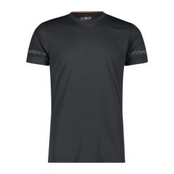 Koszulka biegowa męska CMP Dlung. Czarne koszulki sportowe męskie CMP, m, bez wzorów, bez kołnierzyka, bez ramiączek, trekkingowe. Za 92.99 zł.