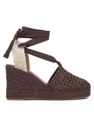 Weekend Max Mara Espadryle 2615521155670 Brązowy ciemny. Brązowe sandały damskie Weekend Max Mara, bez wzorów, ze skóry, bez obcasa, bez zapięcia. Za 1,519.00 zł.