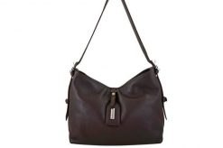 Codzienna torebka damska na ramię - Brązowa ciemna. Brązowe torby na ramię damskie Barberinis, bez wzorów, ze skóry, biznesowe, małe, bez dodatków. Za 222.99 zł.