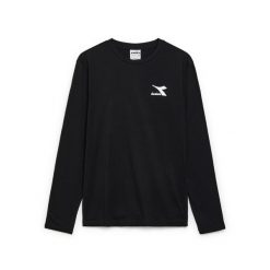 Koszulka męska DIADORA T-SHIRT LS CHROMIA. Czarne bluzki z długim rękawem męskie Diadora, m, bez wzorów, bez kołnierzyka. Za 49.99 zł.