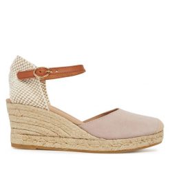 Espadryle Genuins. Czerwone sandały damskie Genuins, bez wzorów, bez obcasa, bez zapięcia. Za 259.99 zł.