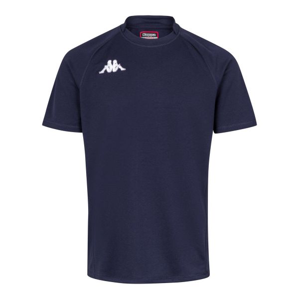 Koszulka Kappa Telese. Niebieskie koszulki sportowe męskie Kappa, m, bez wzorów, bez kołnierzyka, bez ramiączek, na fitness i siłownię. Za 177.50 zł.