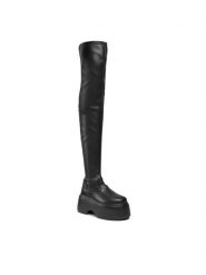 Le Silla Kozaki Kembra Tight 6451A020M1PPFAK001 Czarny. Czarne kozaki damskie LE SILLA, ze skóry, bez obcasa, na koturnie. Za 3,969.00 zł.