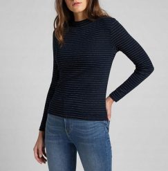 LEE HI NECK LS RIB TEE DAMSKA KOSZULKA Z DŁUGIM RĘKAWEM SKY CAPTAIN L44DPHHY 112109820. T-shirty damskie Lee, l, bez wzorów, bez kołnierzyka. Za 89.99 zł.