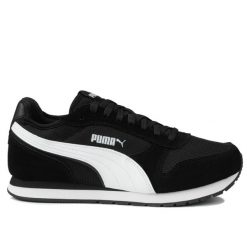 Sneakersy unisex ST MILER PUMA Black White. Białe obuwie sportowe damskie Puma, bez wzorów, z materiału. Za 229.00 zł.