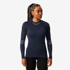 Koszulka termoaktywna narciarska damska Wedze BL500 soft seamless. Koszulki sportowe damskie WED'ZE, l, bez wzorów, z elastanu, bez kołnierzyka, bez ramiączek, narciarskie. Za 129.99 zł.