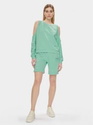Liu Jo Bluza MA4385 F0873 Zielony Regular Fit. Zielone bluzy damskie Liu Jo, s, bez wzorów, z bawełny, bez kaptura. Za 309.99 zł.