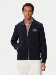 Tommy Hilfiger Bluza Script Stack MW0MW43219 Granatowy Regular Fit. Niebieskie bluzy męskie Tommy Hilfiger, m, bez wzorów, z bawełny, bez kaptura. Za 489.99 zł.