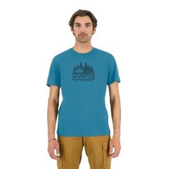 T-shirt Karpos Trees. Niebieskie t-shirty męskie KARPOS, xl, bez wzorów, z bawełny, biznesowe, bez kołnierzyka. Za 201.05 zł.