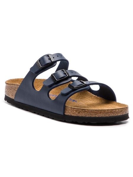 Birkenstock Klapki Florida Bs 0554713 Granatowy. Niebieskie klapki damskie Birkenstock, bez wzorów, bez obcasa. Za 449.99 zł.