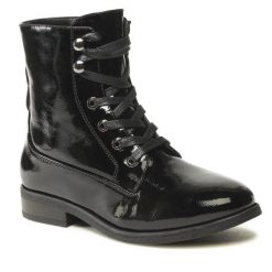 Trzewiki Jenny Fairy. Czarne botki damskie Jenny Fairy, bez obcasa, na płaskiej podeszwie, bez zapięcia. Za 135.99 zł.