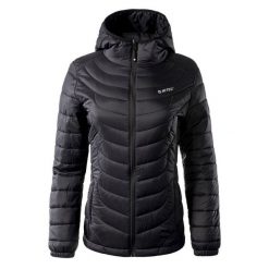 Kurtka Ocieplana Damska Lady Neva. Czarne kurtki damskie Hi-tec, s, bez wzorów, z puchu, bez kaptura, trekkingowe. Za 244.99 zł.