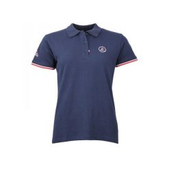 Damska koszulka polo Peak Mountain Abeca. Czerwone koszulki sportowe damskie Peak Mountain, s, bez wzorów, z bawełny, bez kołnierzyka, bez ramiączek. Za 96.50 zł.