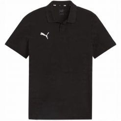 Koszulka męska Puma Team Goal Casuals Polo czarna 658605 03 S. Czarne koszulki polo męskie Puma, m, bez wzorów, bez ramiączek. Za 120.27 zł.